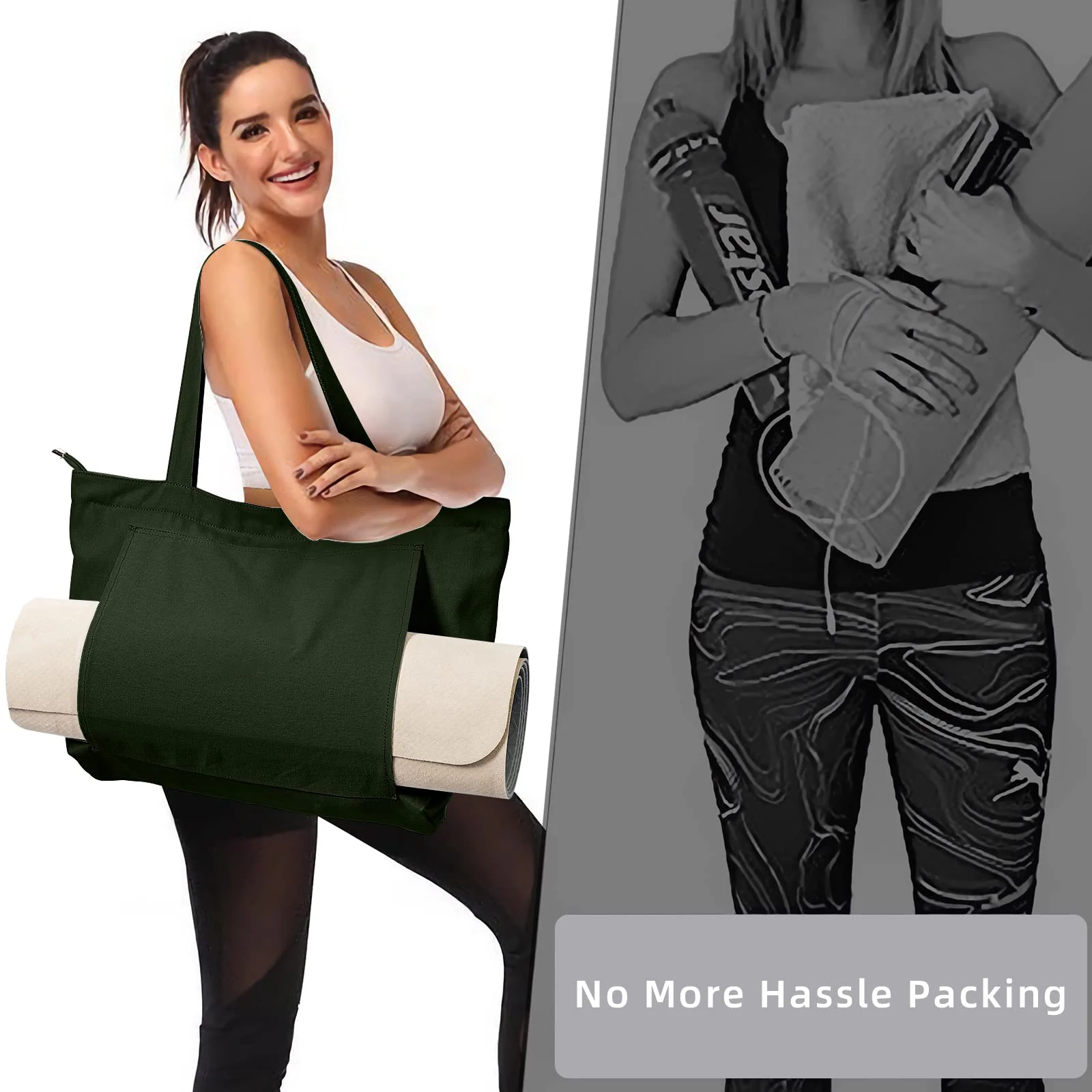 اليوغا حصيرة حقيبة حمل متعددة الوظائف اليوغا بساط بيلاتيس حقيبة سعة كبيرة قابل للغسل خفيفة الوزن حقيبة قابلة للطي السياحة اللياقة البدنية #5