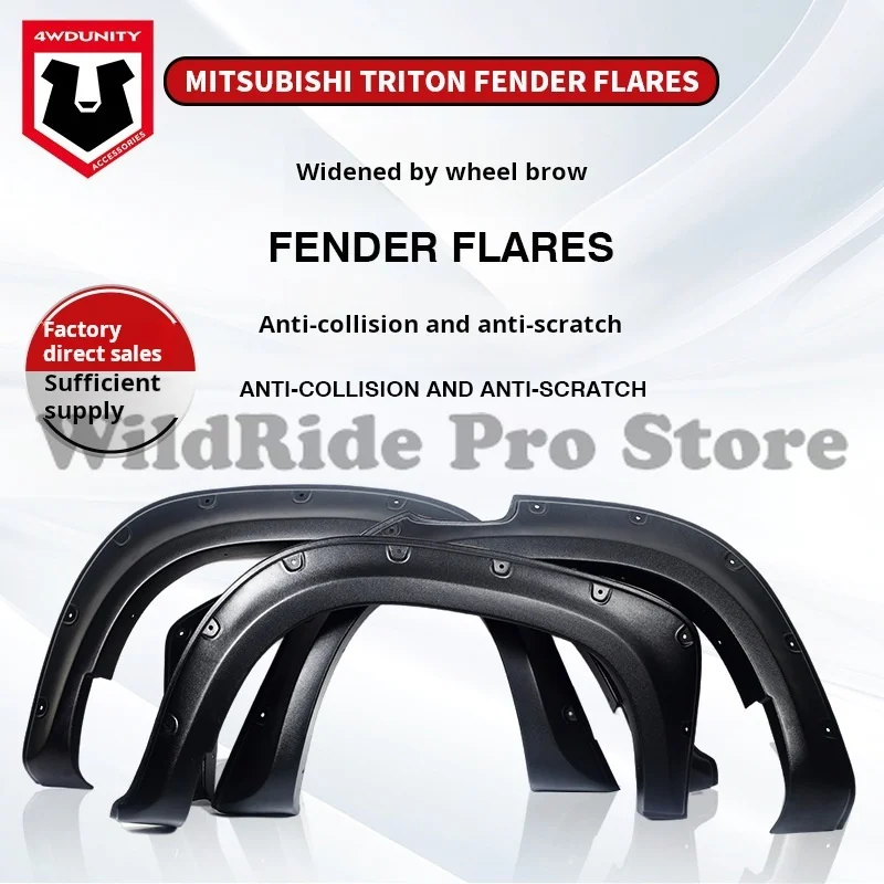 

Textured ABS Fender Flares for Mitsubishi L200/Triton 2015-2020 | Direct Bolt-On Wheel Arch Extensions