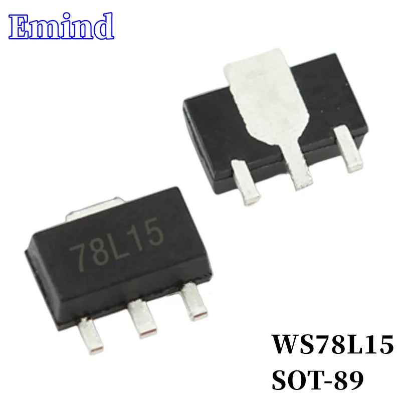 200/500/1000/2000Pcs WS78L15 78L15 SMD Low Dropout Regulator SOT-89 LDO 3-terminal Regulator IC