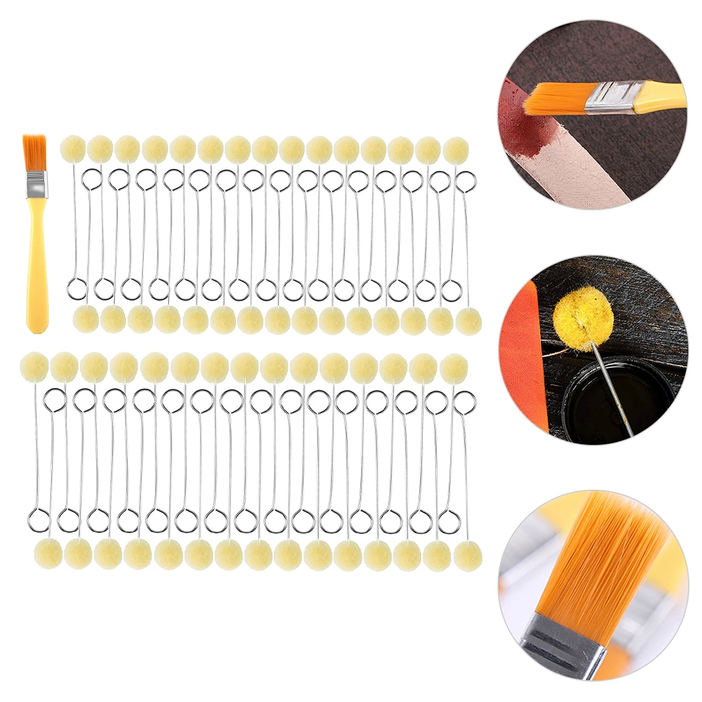 

61Pcs Innovative Wool Daubers For Professional Leather Dyeing And Embossing