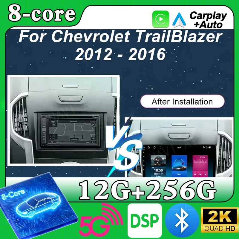 Android Carplay Car Radio Multimedia For Chevrolet TrailBlazer 2012 -2016 S-10 S10 Colorado For Isuzu D-Max DMAX Stereo GPS Wifi