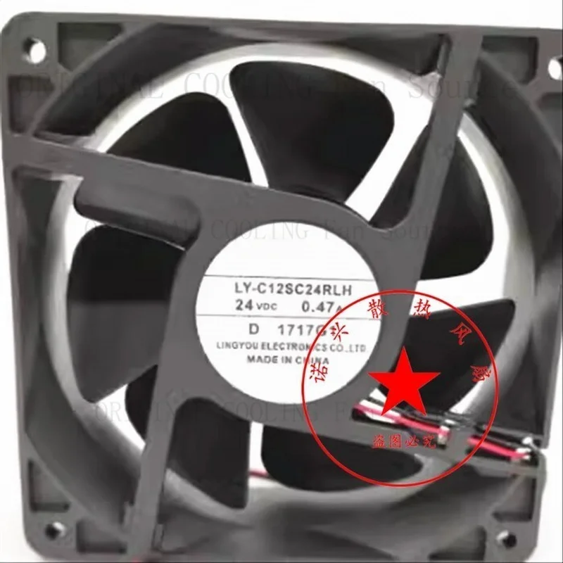 H 1PCS LY-C12SC24RLH 12038 DC24V 0.47A 12CM 2-wire FOR Inverter Cooling Fan