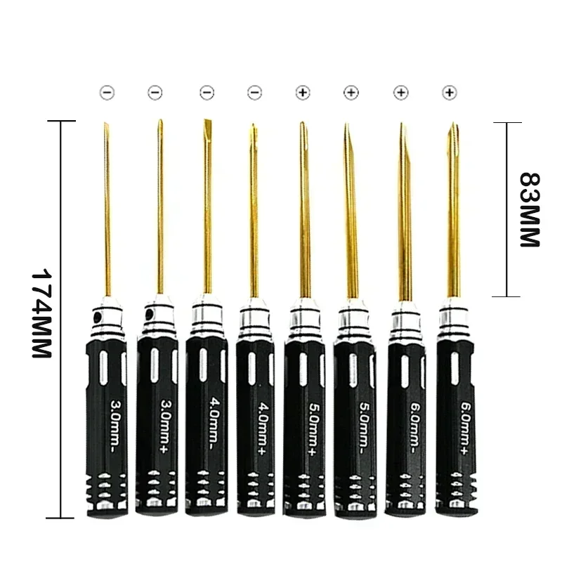 RC Hex Driver Set - 16pcs Hex Allen Screwdriver Kit Hex Nut Driver Set Wrench Key Driver Tool for Rc Car Trxs Helicopter