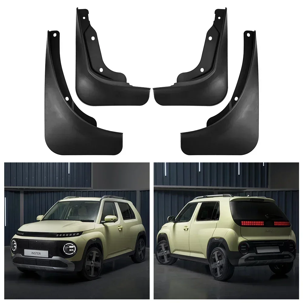 Car Mud Flaps For Hyundai CASPER EV 2024 2025Mudflaps For INSTER Guard Splash Guards Mudguards Fender Cover Protector Front Rear