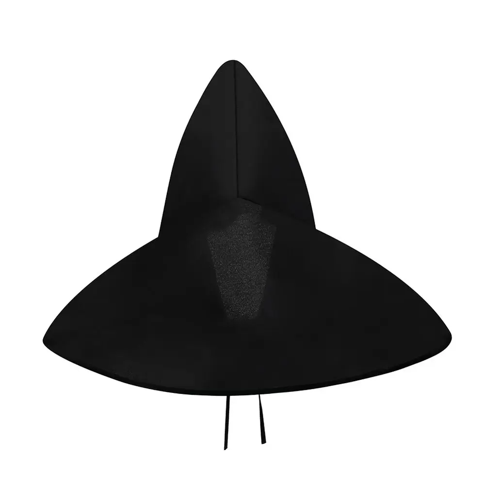 Accesorios medievales góticos para mujeres y hombres, sombrero negro Unisex, disfraces de miedo, tocado, capa de Halloween