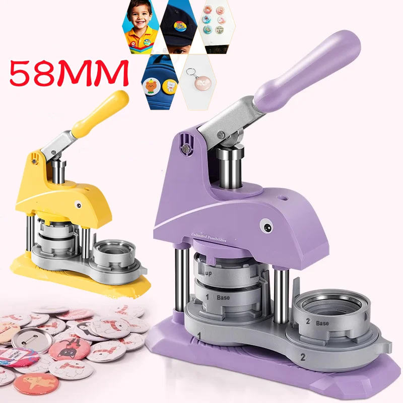 

Badge Button Maker Machine DIY Pin Badge Punch Press for Art Handicrafts Making Making Badges,Fridge magnets,Keychains,Bottle