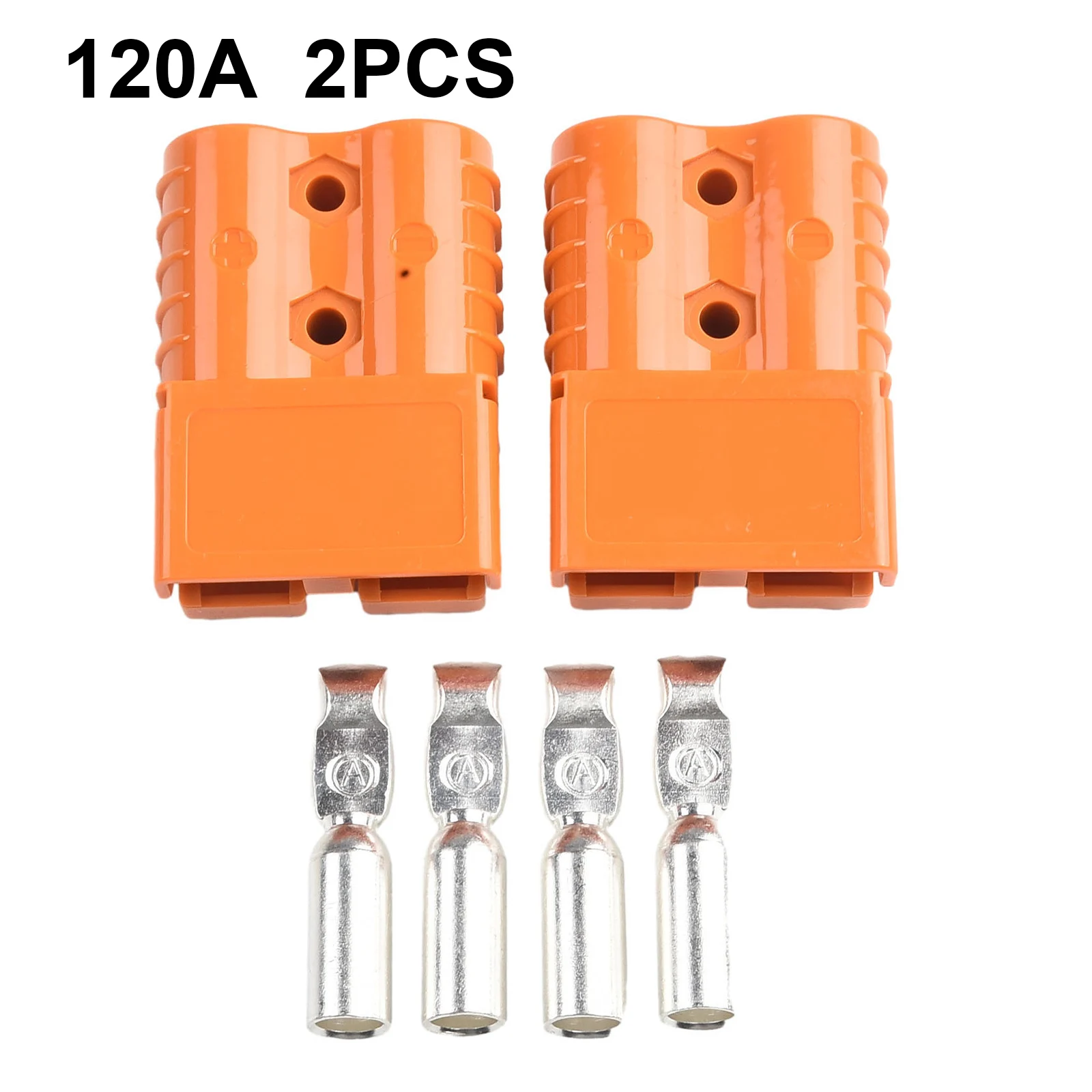 2PCS Industrial Strength 120AMP Cable Terminal Forklift Battery Connector for High End Vehicles like RVs and Yachts