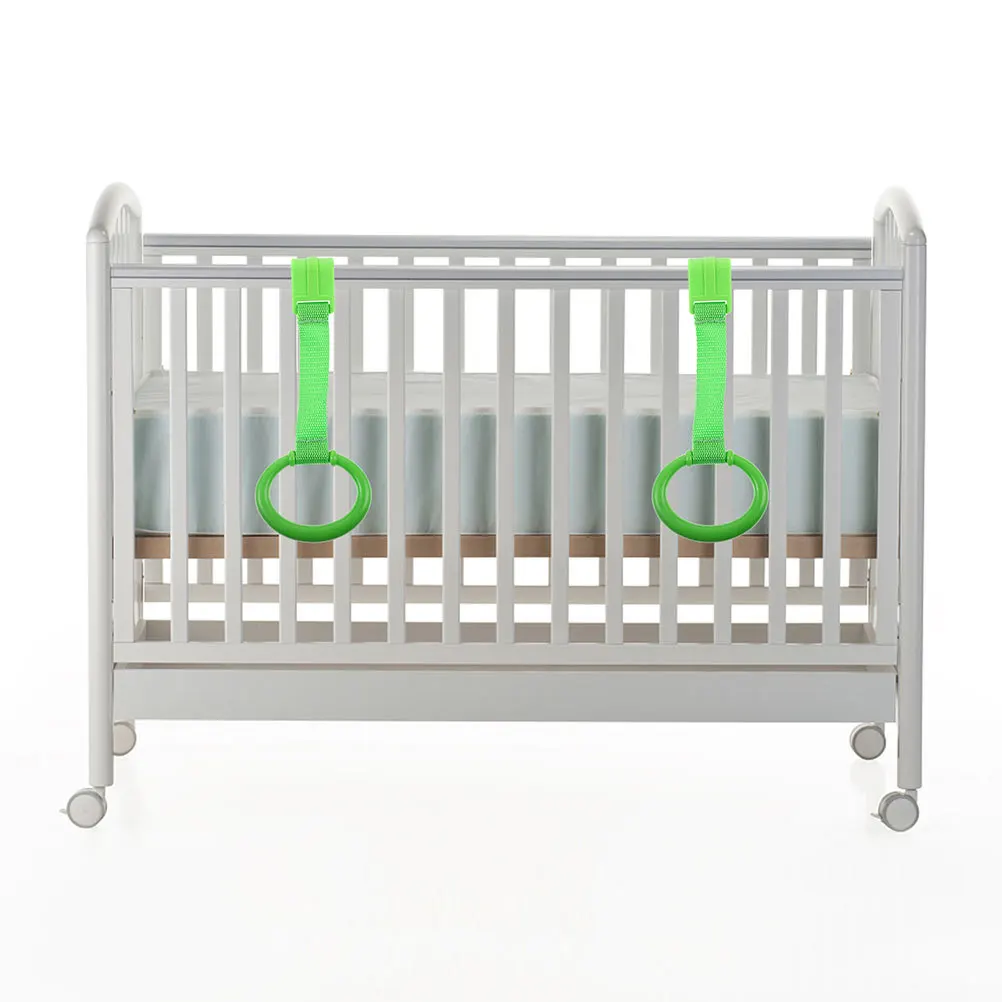 

4Pcs Baby Pull Up Rings Toddler Training for Playpen Infant Crib Standing Assistance Safety Hanging Rings Baby Training Ring