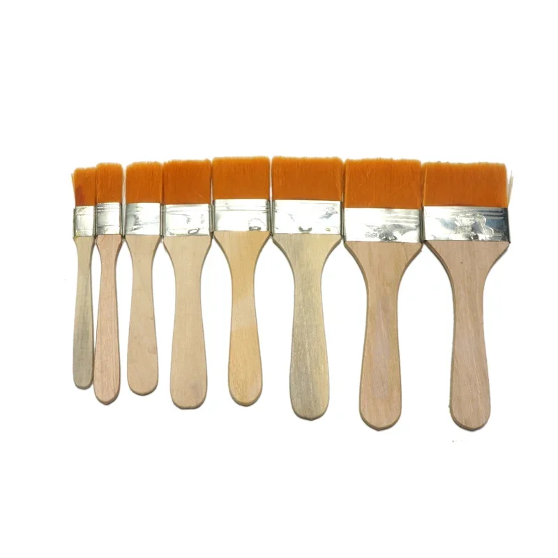 Yellow Nylon Anti Static PCB Brush 8pcs Set, BGA Rework Desoldering Dust Clean Hand Tool for Motherboard IC Circuit Board Repair