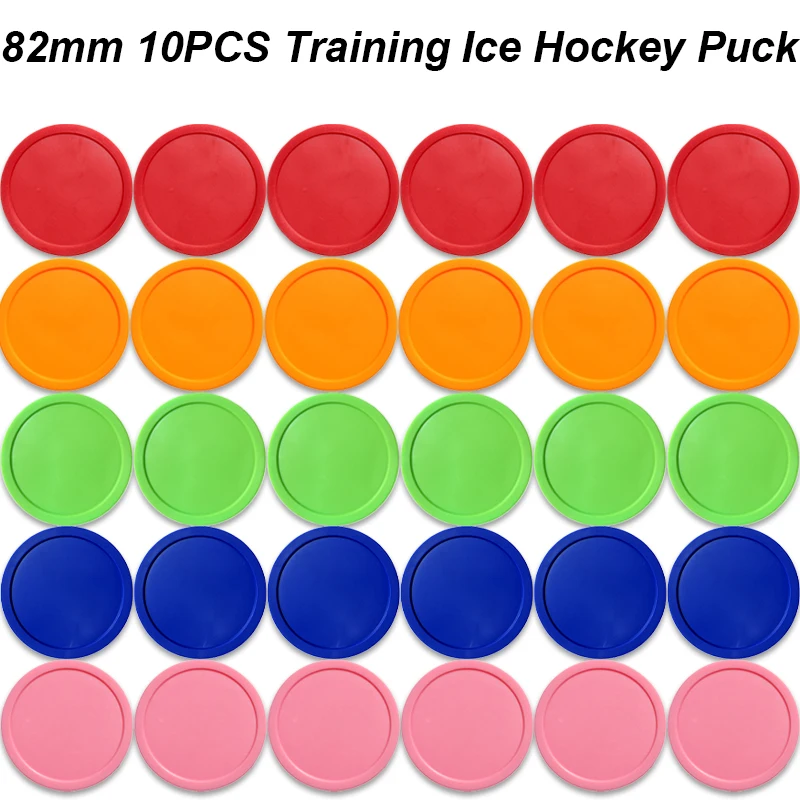 

82 мм 10 шт. тренировочная шайба для хоккея с шайбой прочный пластик красный оранжевый воздушный хоккейный стол запасные части развлекательные спортивные инструменты