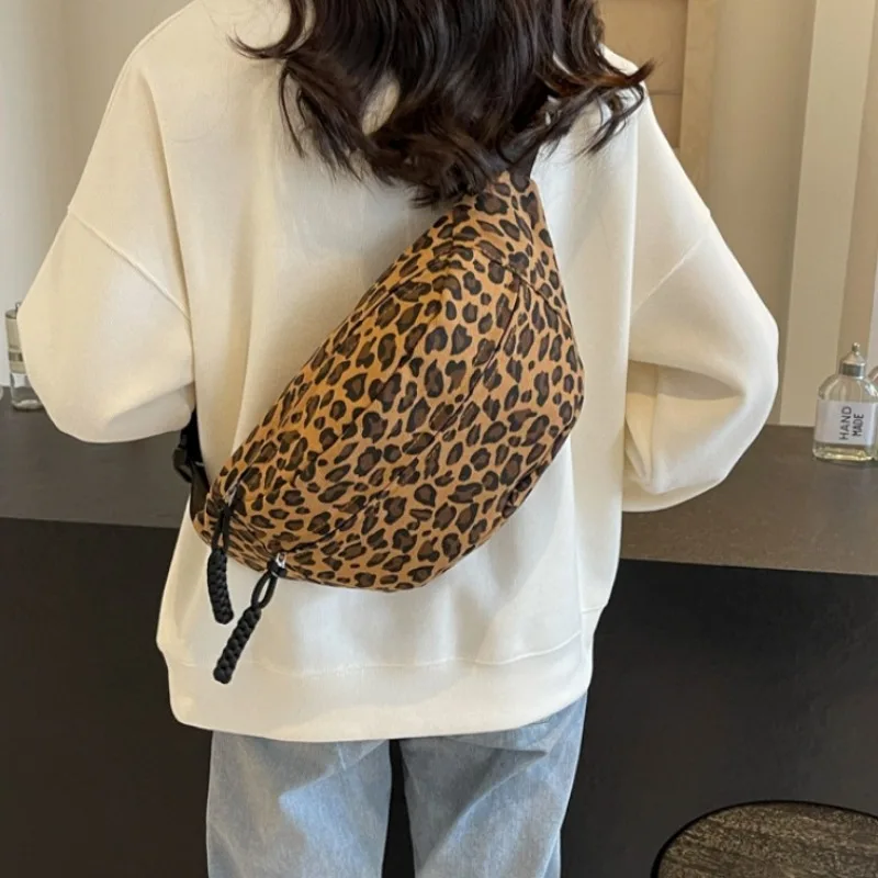

Поясная сумка с леопардовым принтом, большая косметичка, парусиновая сумка через плечо, уличная поясная сумка в стиле хип-хоп, органайзер для путешествий, аксессуары для дома