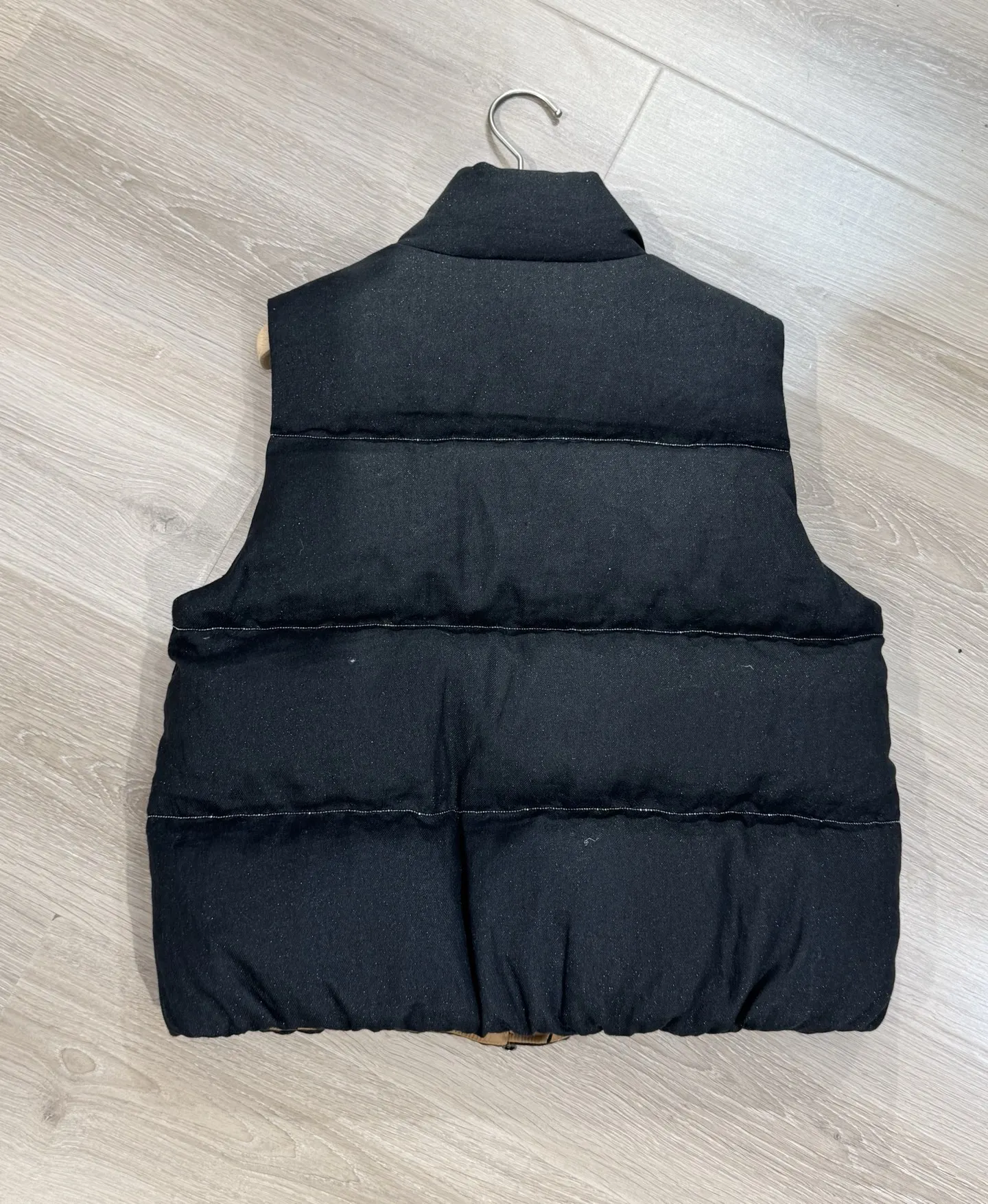 25 New Winter Women'S High-Quality Stand Collar Pearl Linen Goose Down Vest - Stylish And Warm