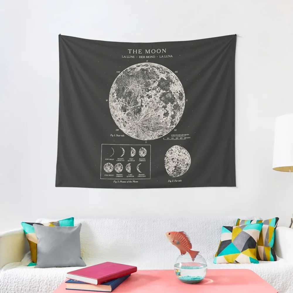 

Moon Phases Vintage Poster Tapestry Home Decorating Wall Art Hanging Wall Decoration Pictures Room Wall Tapestry