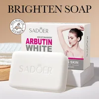 SADOER Niacinamide arbutine savon pour le visage hydratant éclaircissant nettoyage en profondeur corps visage lavage mousse nettoyant pour le visage savon fait à la main 2