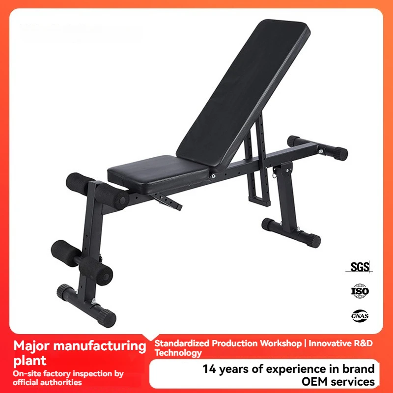 Full Body Workouts Foldable Weight Bench Multi Position Backrest Adjustable Dumbbell Bench Comfortable Padding Sit up Bench