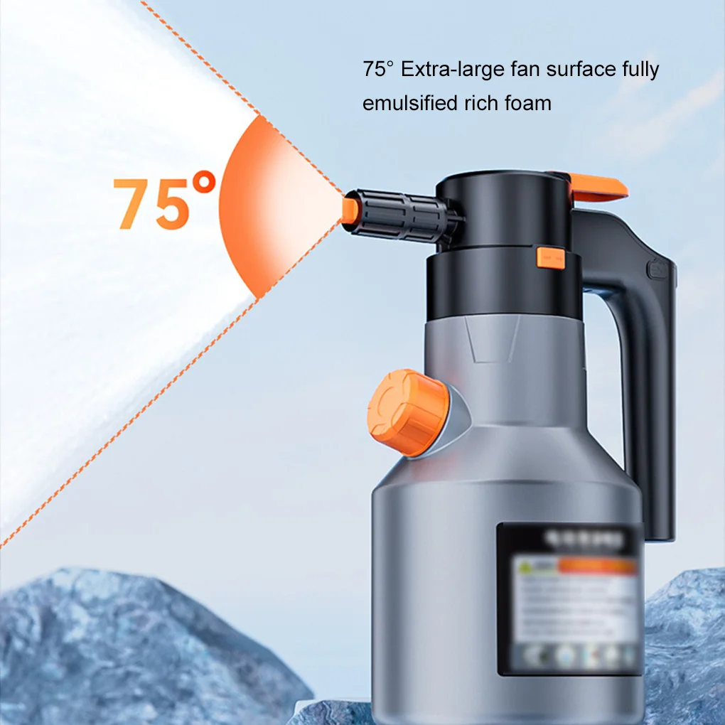 Electric Car Wash Foam Sprayer Portable Hand Pump Snow Foam Cannon Motorized Handheld Car Wash Sprayer for Home Cleaning