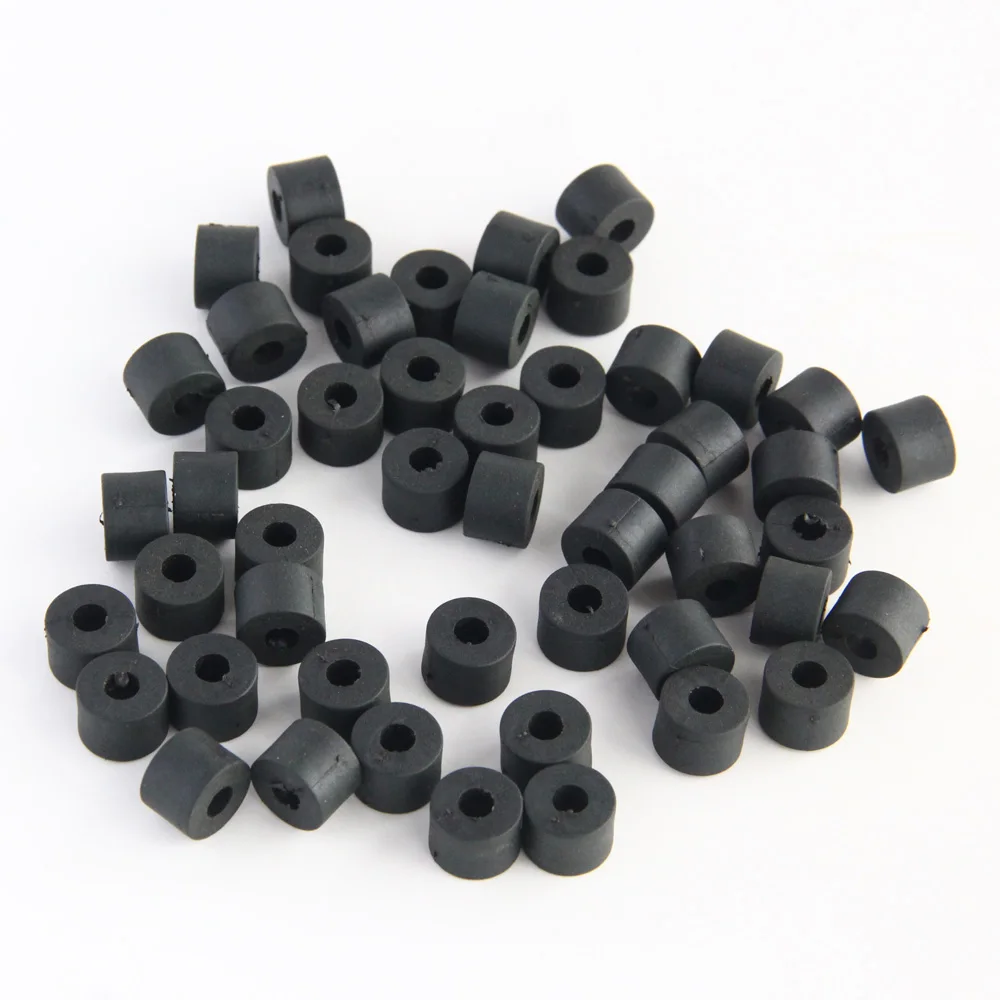 50pcs/Lot 9mm Thick Sheath Holster Spacers Black Nylon Round Rubber Washer