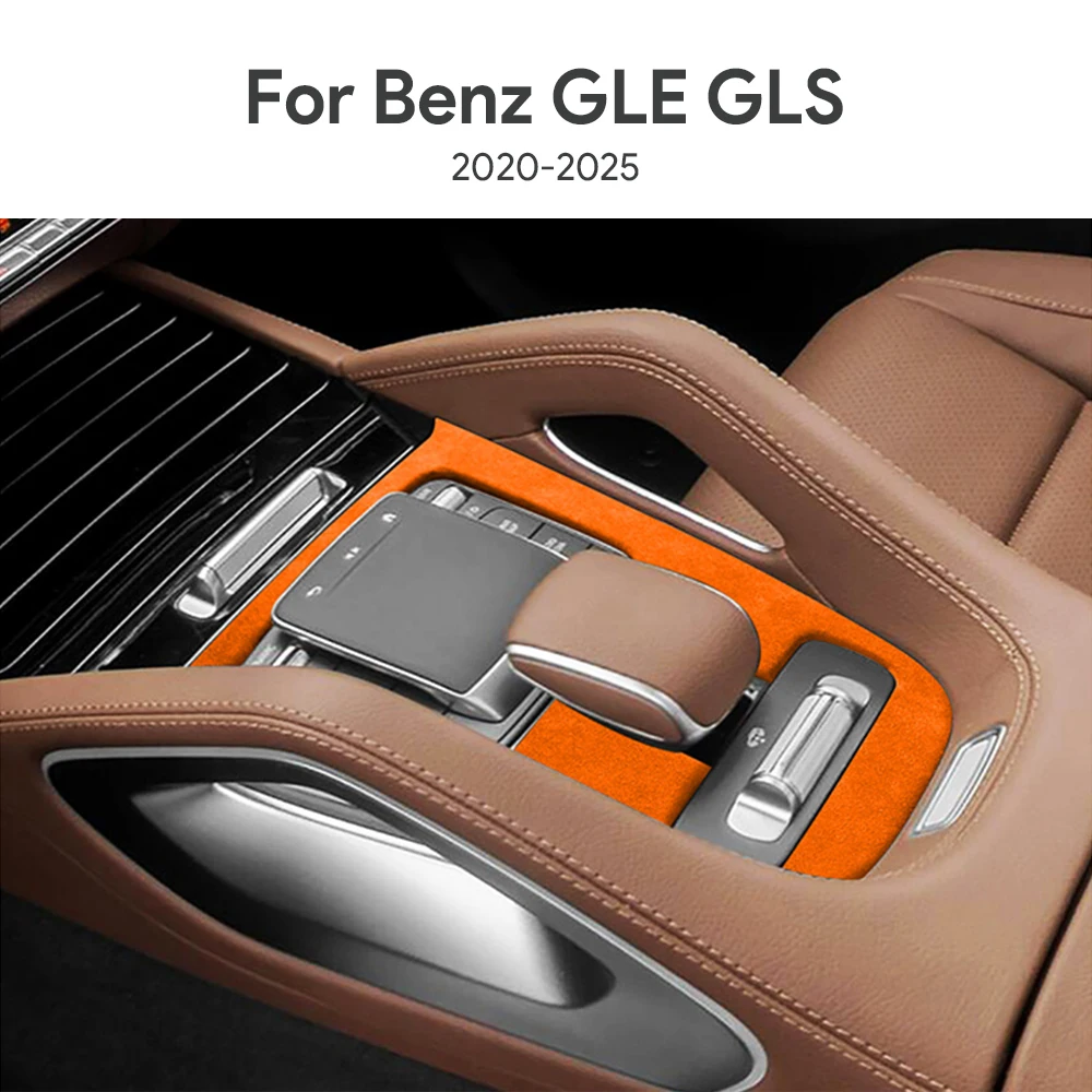 

Италия Супер замшевая накладка на панель переключения передач автомобиля для Mercedes Benz Gle Gls Class W167 X167 2020 2021 2022 2023 2024 2025