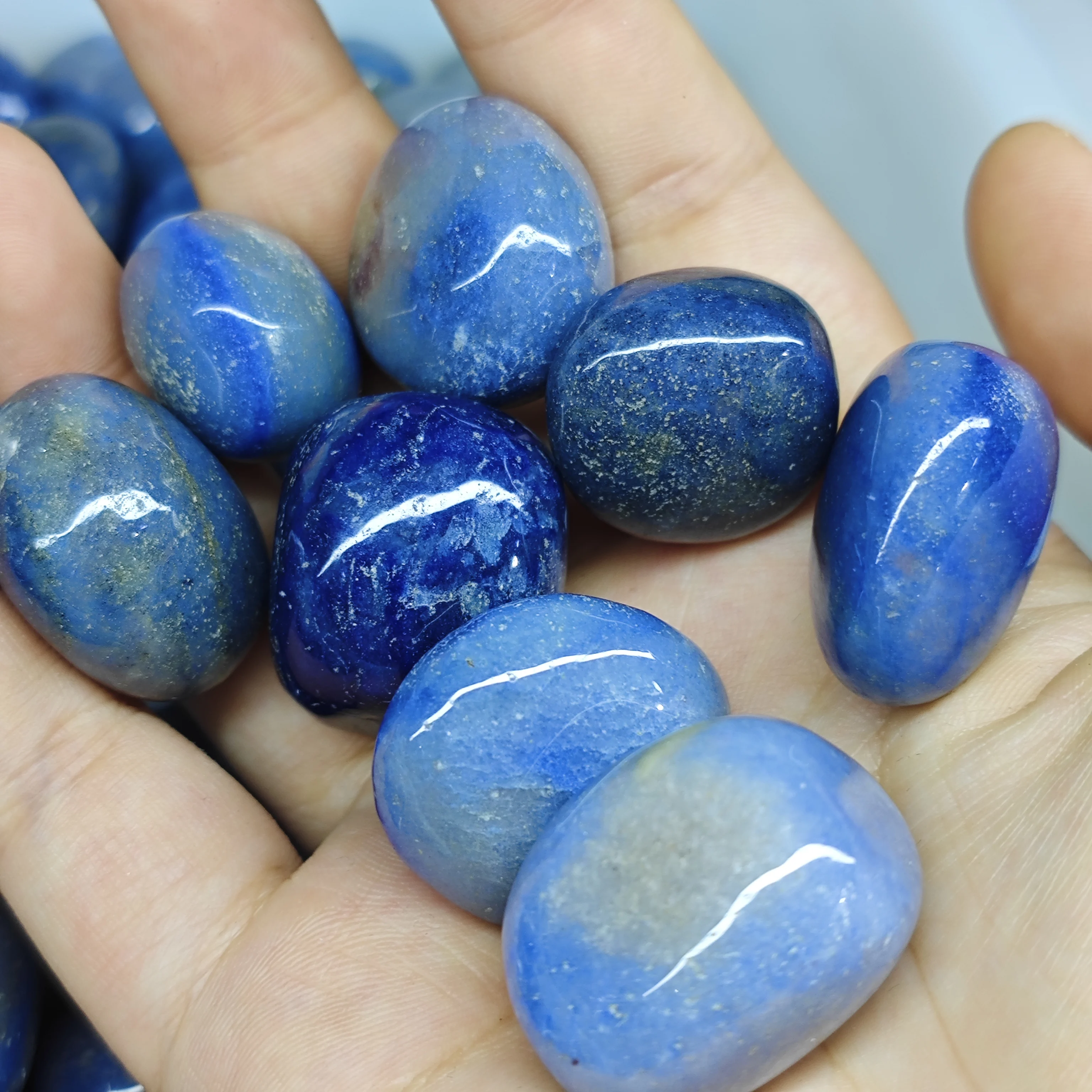 Aventurina azul Natural de 500g, cuarzo de forma libre, piedra caída, pulido, roca, cuarzo, Yoga, cuenta energética para decoración curativa de chakras