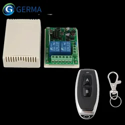 GERMA 433Mhz Universal Wireless Remote Control Switch AC 250V 110V 220V 2CH Relay Receiver Module + RF 433 Mhz Remote Controls