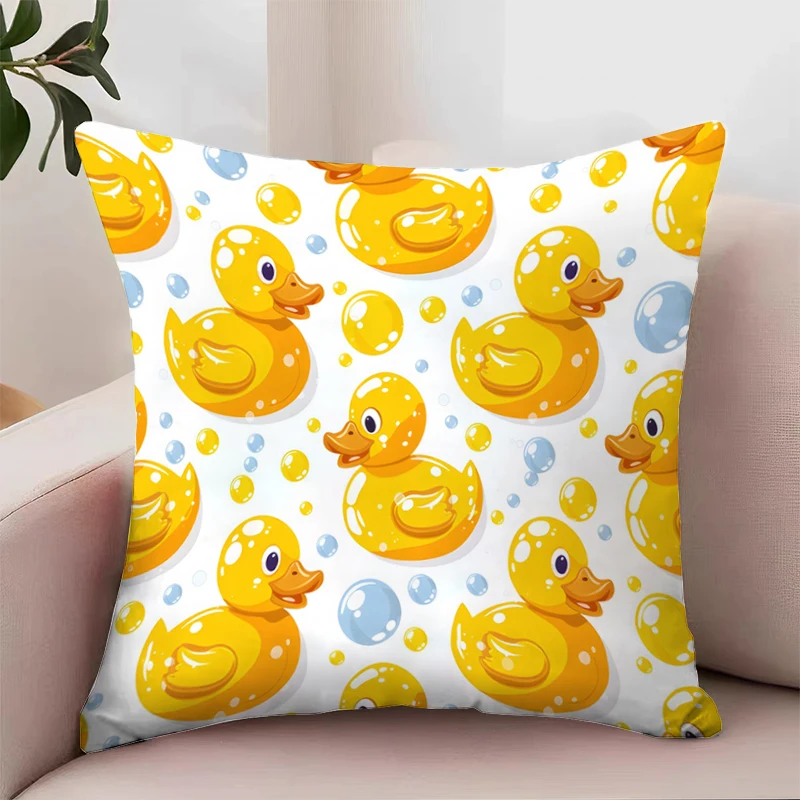 

Cute Little Yellow Duck Decorative Pillowcase 40x40 Luxury Cushion Cover for Pillow Covers Decorative Luxury Bed Pillowcases