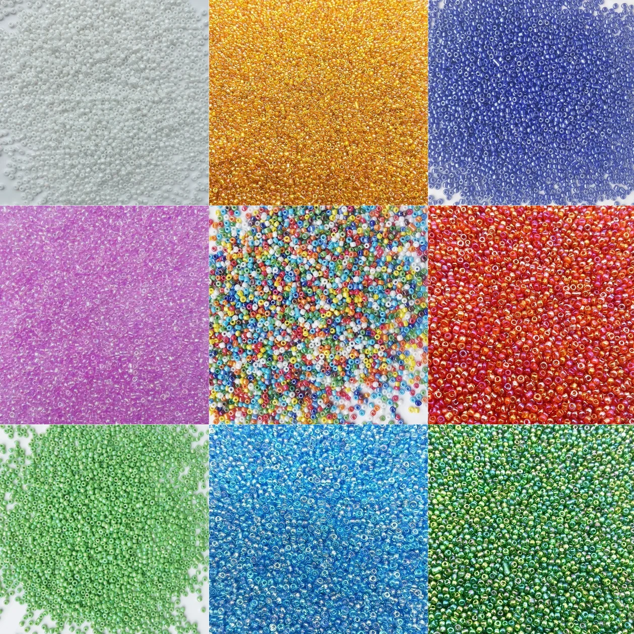 Cuentas de Vidrio Sueltas Coloridas de 10g, Efecto de Color AB de las Cuentas de Vidrio Lacadas, Cuentas para Hacer Pulseras, Accesorios para Joyería