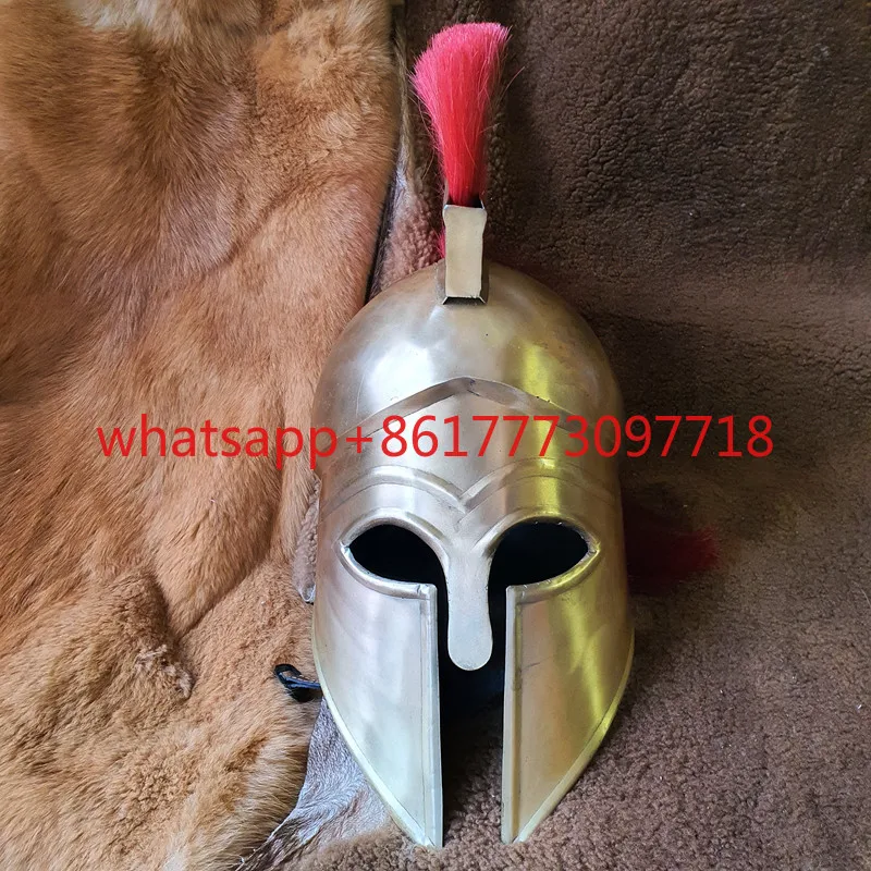 Greek armor Corinthian helmet Spartan warrior armor with mane can be worn