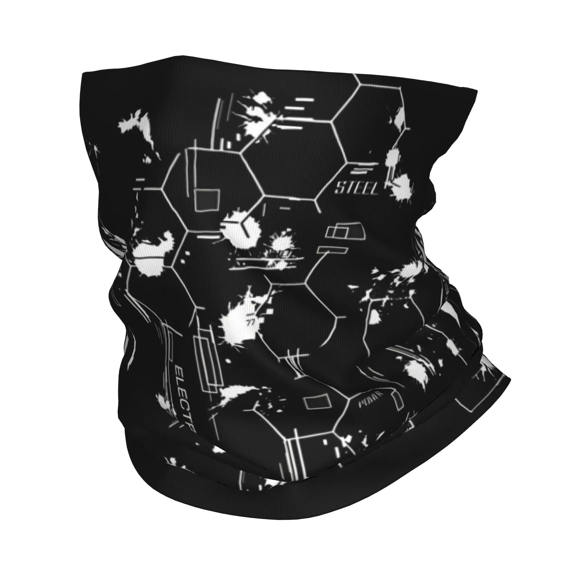 Benutzerdefinierte Techwear Winter Stirnband Halswärmer Männer Frauen Wandern Jagd Schlauchschal Cyberpunk Mechanische Form Gesicht Bandana Gamasche