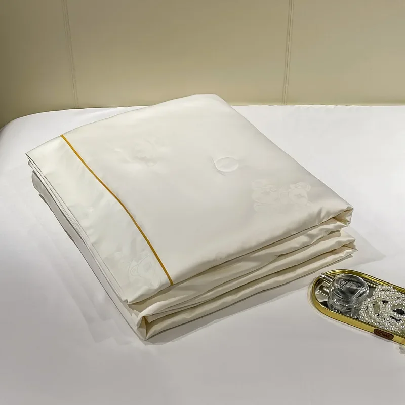 

60 piece satin jacquard washed silk summer blanket, ice silk, Tencel, soybean summer blanket set