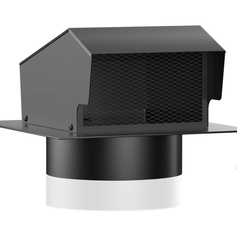 Roof Vent Cap Rainproof Outdoor Exhaust Hood with Insect Mesh Dryer Bathroom Vent Pipe Air Outlet Vent Cover