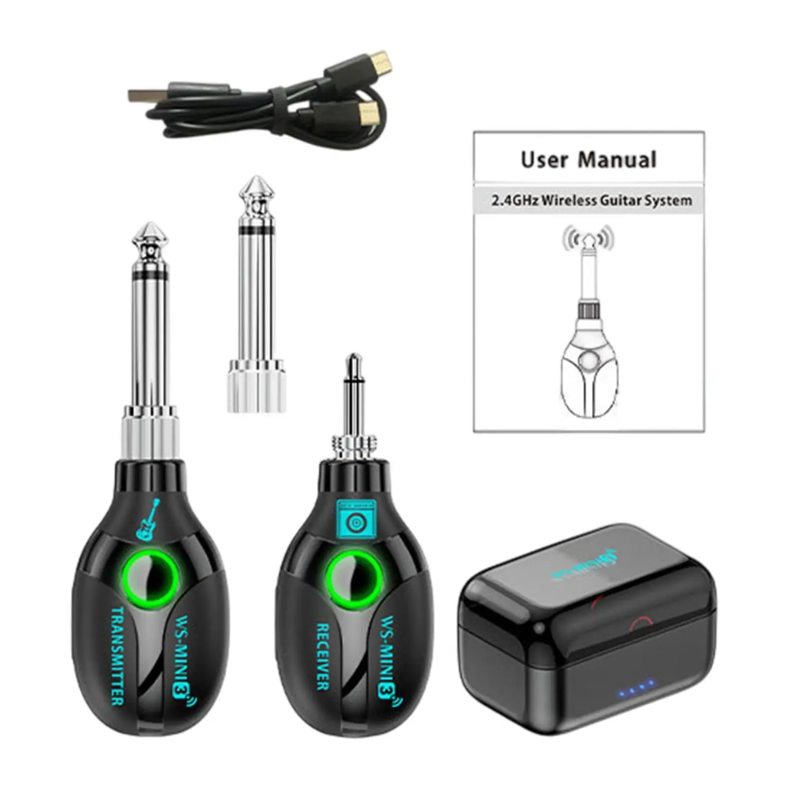 Audio Transmitter and Receiver Automatic Connection Recover Vocal Guitar System for Condenser Mic Guitar Dynamic Mic Audio Mixer