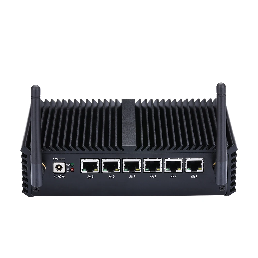 QOTOM Core i3-7100U Dual Cores Processor 2.4GHz 6 LAN Gateway Router Fanless Mini PC Q535G6