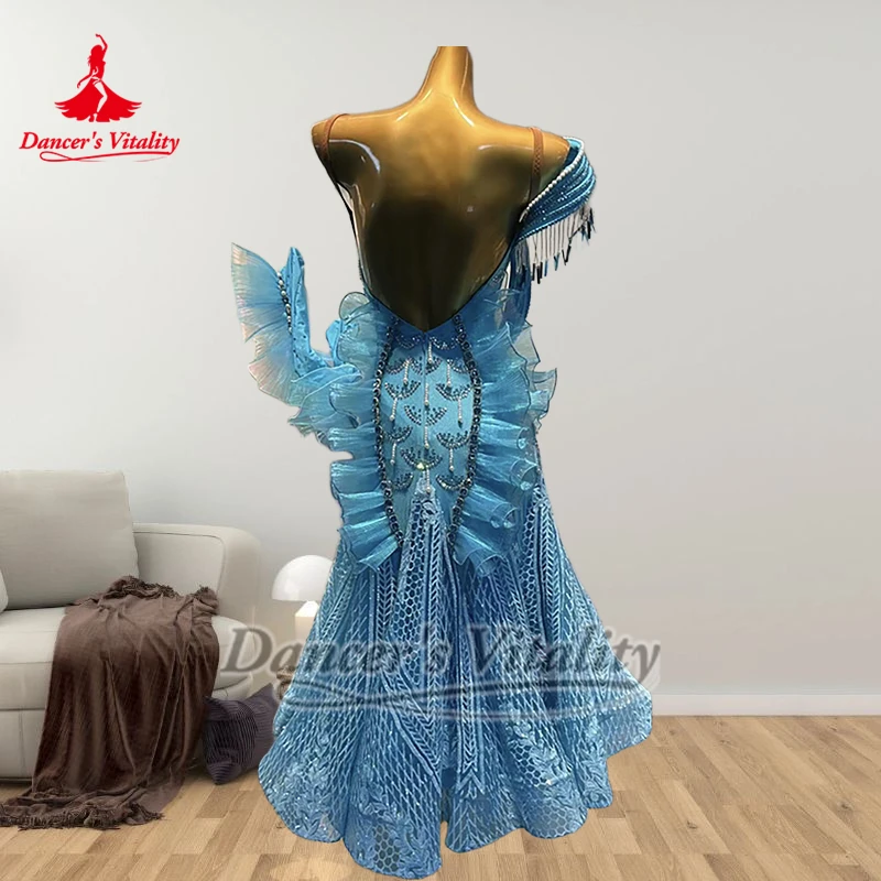 Blackpool dança arte festival competição vestidos personalizados adultos mulheres dança de salão desempenho roupas vitalidade do dançarino