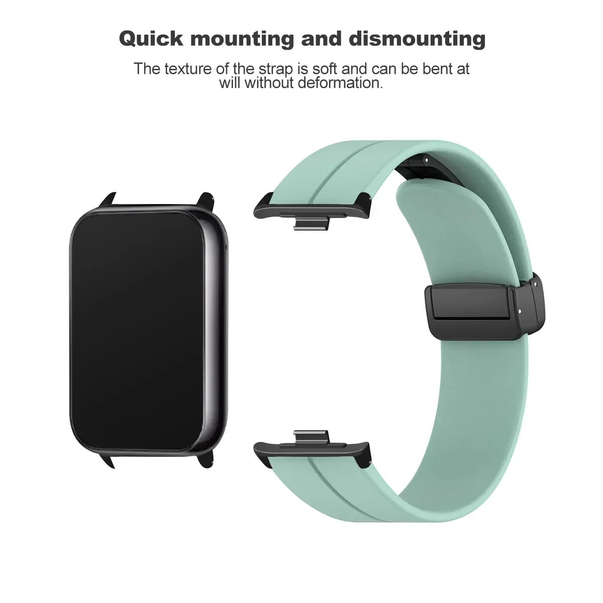 Silicone Wristband for Xiaomi Redmi Watch 4/5 Smart Strap Replacement Magnetic Bracelet For Miband 9Pro 8 Pro SmartWatch Band