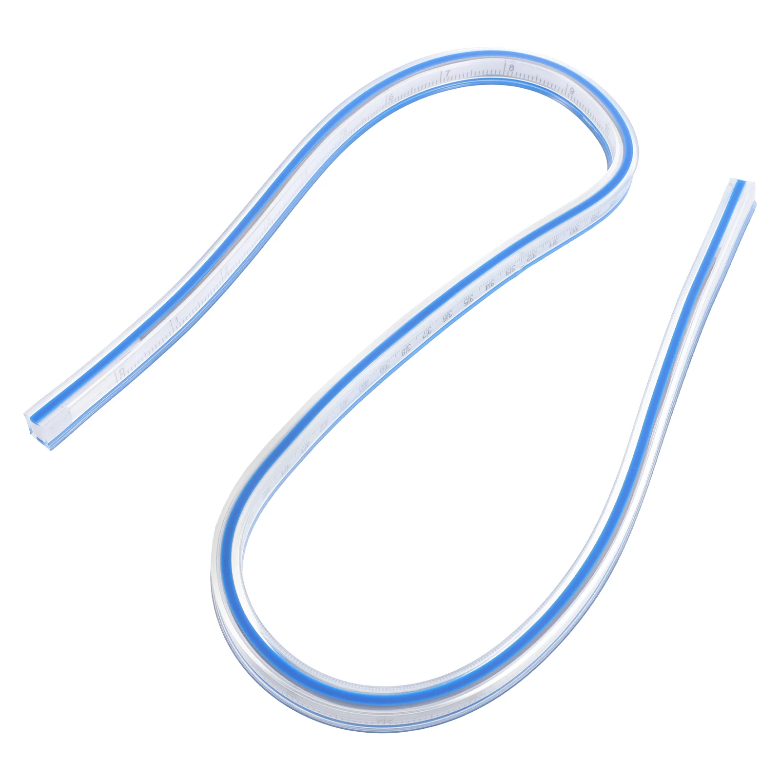 Гибкая изогнутая линейка 120 см, гибкий измерительный инструмент для шитья, изготовления рисунков, черчения, прочный пластик