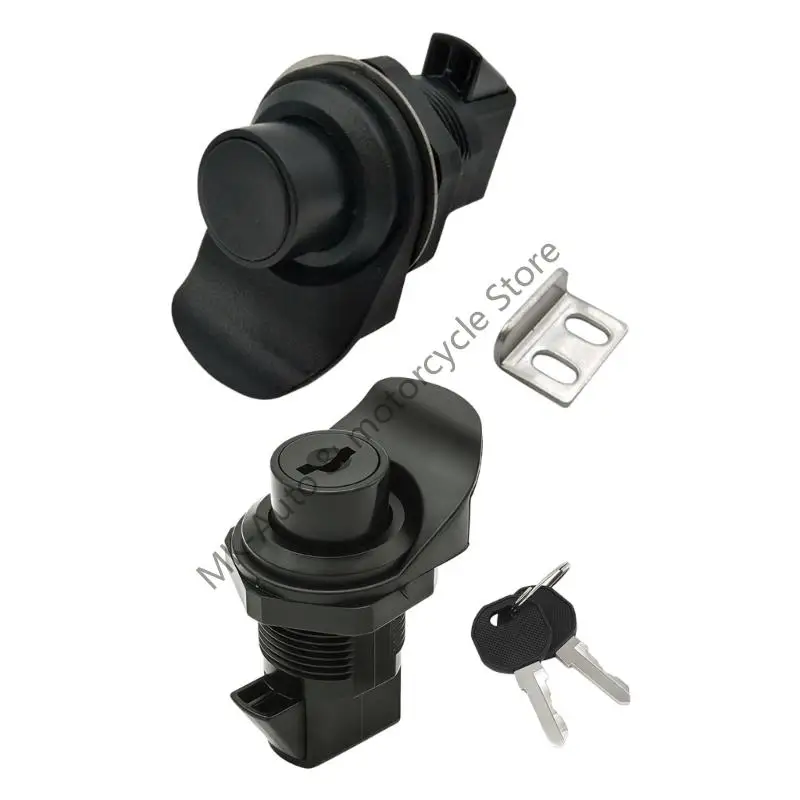 Presse en plastique pour ouvrir les loquets, serrure à bouton-poussoir noire élégante, Installation Simple, adaptée aux armoires