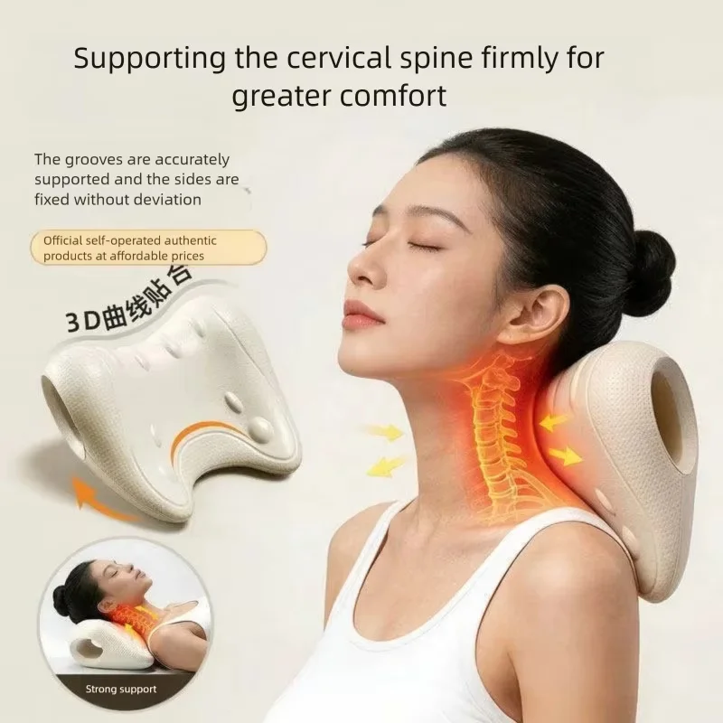 Cervical Massage Pillow Neck Shoulder Stretcher Home Use Acupressure Cervical Spine Soothing Relief Neck Support Pillow