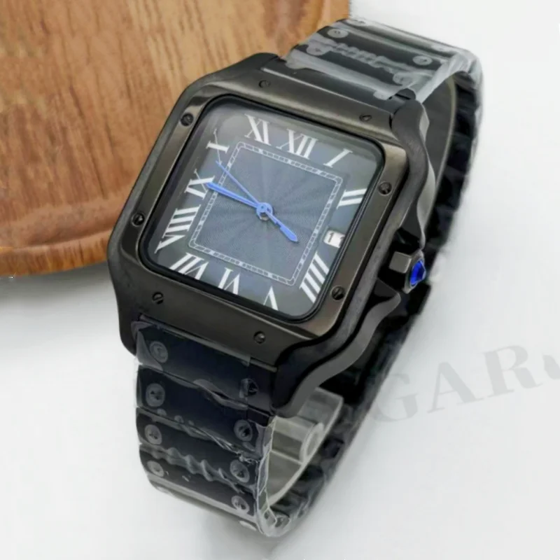 Luxury Foshion Silver Black Gold Men 38mm Sapphire Crystal Glass 5ATM Waterproof Japan NH35 Automatic Mechanical Movement Watch