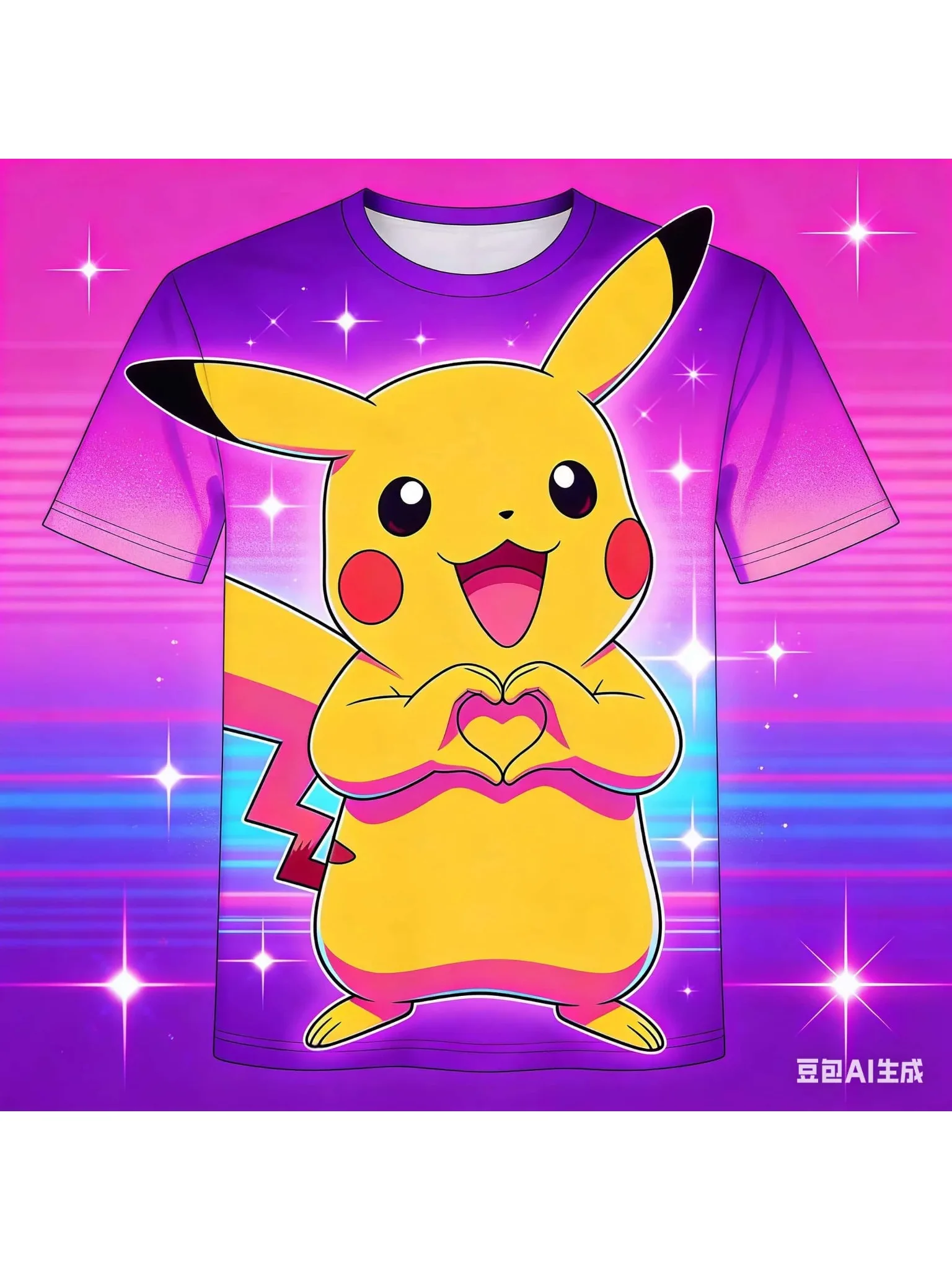 Neue 26 Sommer Japanische Anime Pikachu 3D Schnelltrocknende T-Shirts, Übergrößen Herrenbekleidung Kinderbekleidung Geschenk Familien-Partnerlook – Detail 7