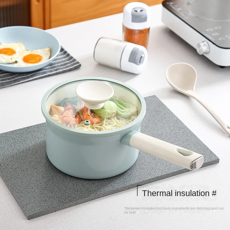 Ceramic Food-aid Pot Non-stick Milk Pan Frying One Small Baby Children Instant Noodle Soup Pot Household Induction Cooker