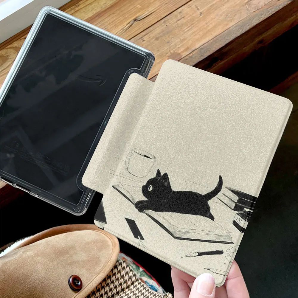 

kindle case Acrylic back shell with hand strap,kindle paperwhite 12th 7inch、11th gen 6.8inch 2024 2022 basic11th generation