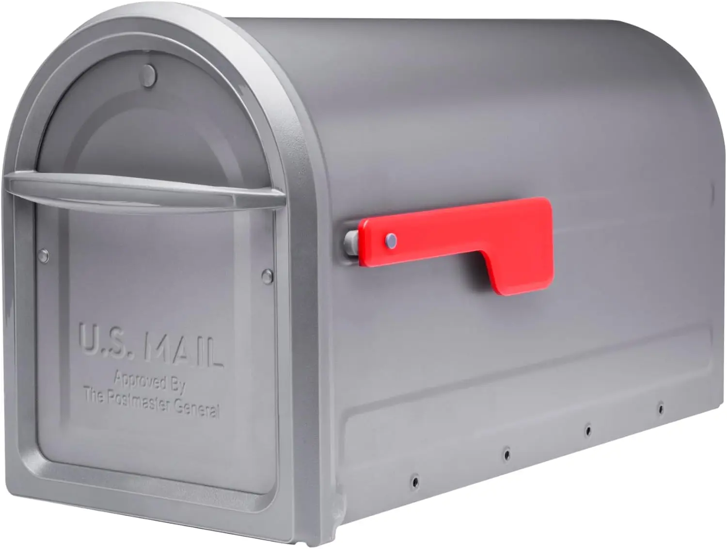 

Large Curbside Mailbox for Outside, Heavy Duty Steel Post Mounted Mailbox with Magnetic Latch, Rust-Resistant Graphite