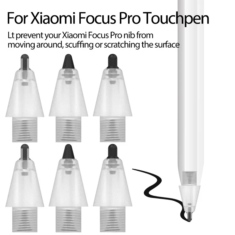 For Xiaomi Focus Pro 1-3Pcs Replacement Pencil Nib Plastic Screen Touch Pen Mute Tips Wear-resistant Transparent Fine Point Tips