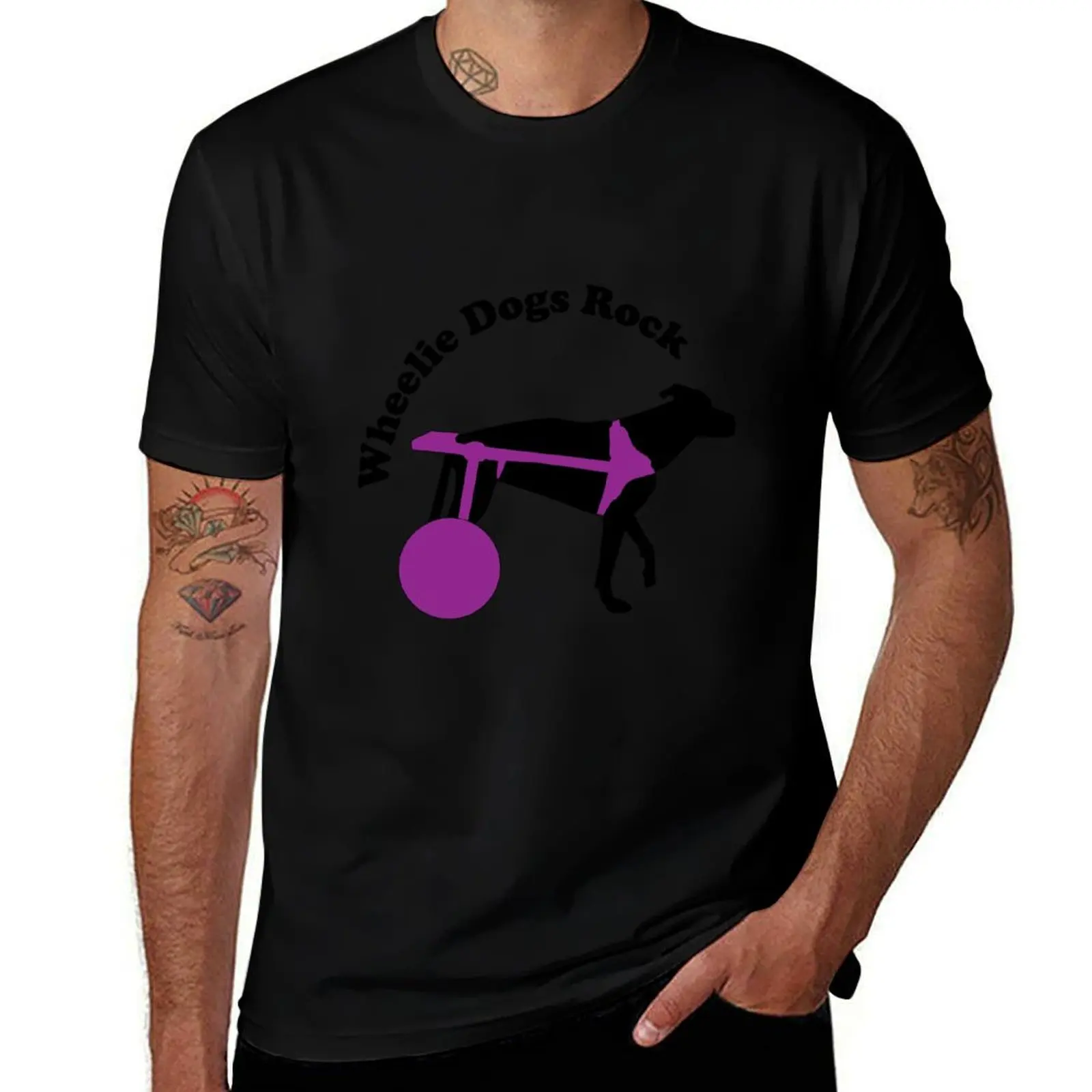

Wheelie Dog without the Circle T-Shirt cotton tshirt 100% man t shirts high quality luxury brand T-Shirt