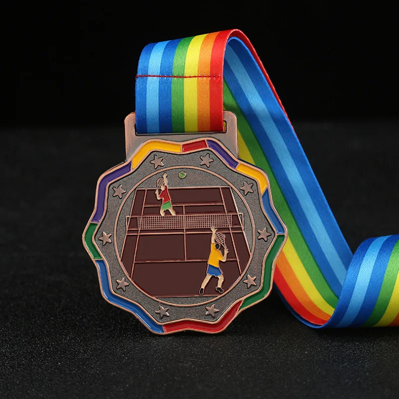 Badminton and tennis medals, school sports meeting, competition, commemoration, award, commemorative item