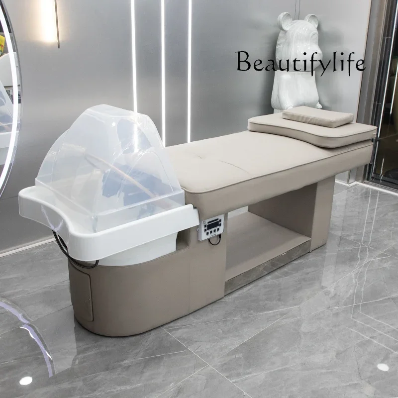 

Constant Temperature Water Circulation Shampoo Chair Lying Completely Beauty Salon Fumigation Ear Cleaning Head Therapy Bed