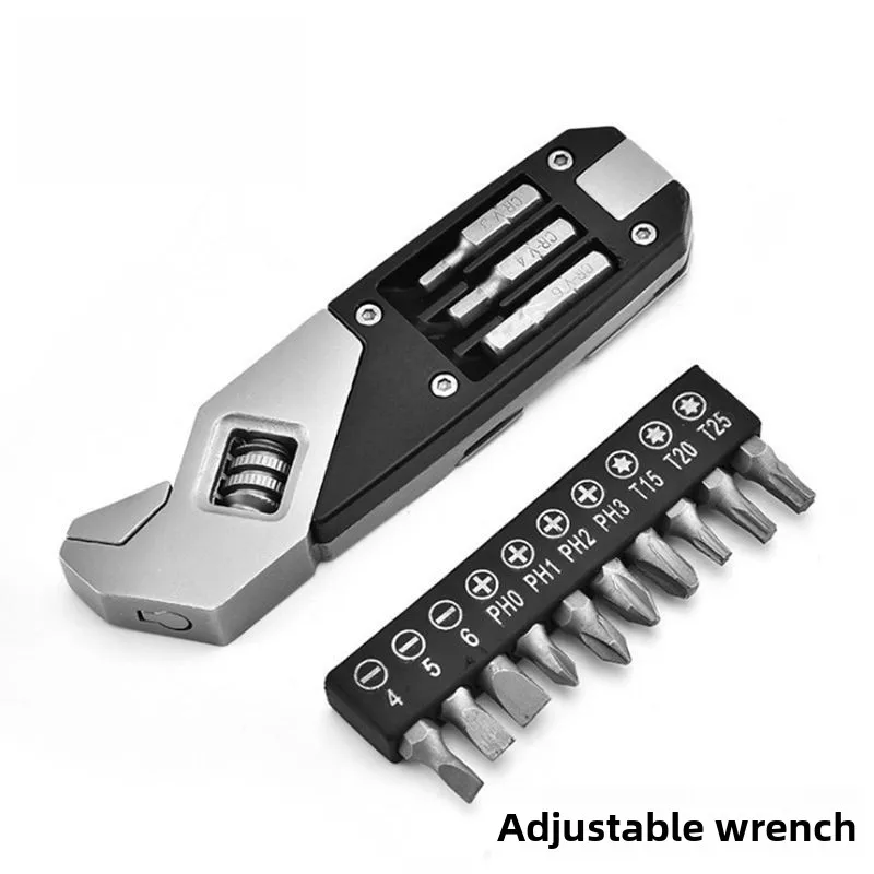 Strumento combinato per cacciavite con chiave a pinza pieghevole multifunzionale in acciaio inossidabile, trasporto portatile leggero per riparazioni auto
