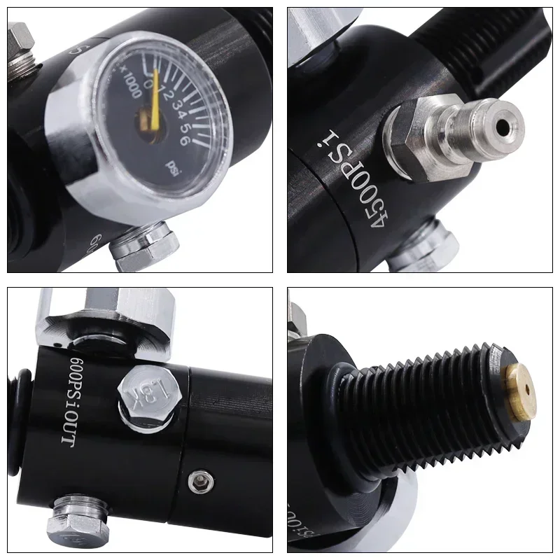 Alsafe 0.5L 4500Psi 300Bar  Carbon Fiber Cylinder Air Tank HPA Fill Station Charging Valve Regulator FX M18*1.5