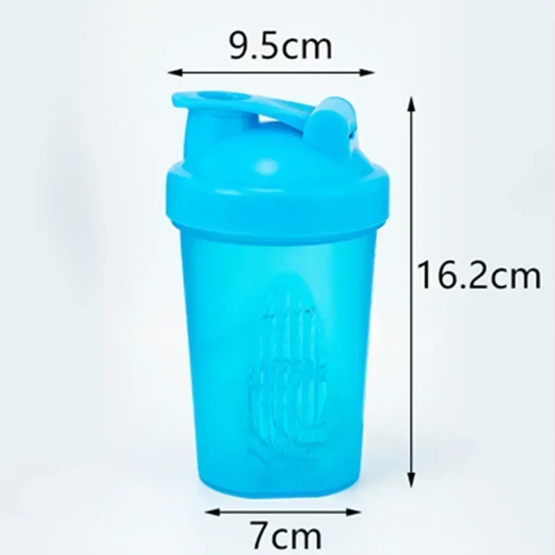400ML Shaker Bottle Plastic Protein Shakes Bottle with Whisk Leakproof for Powder Protein Shaker Gym Sport Bottle BPA Free