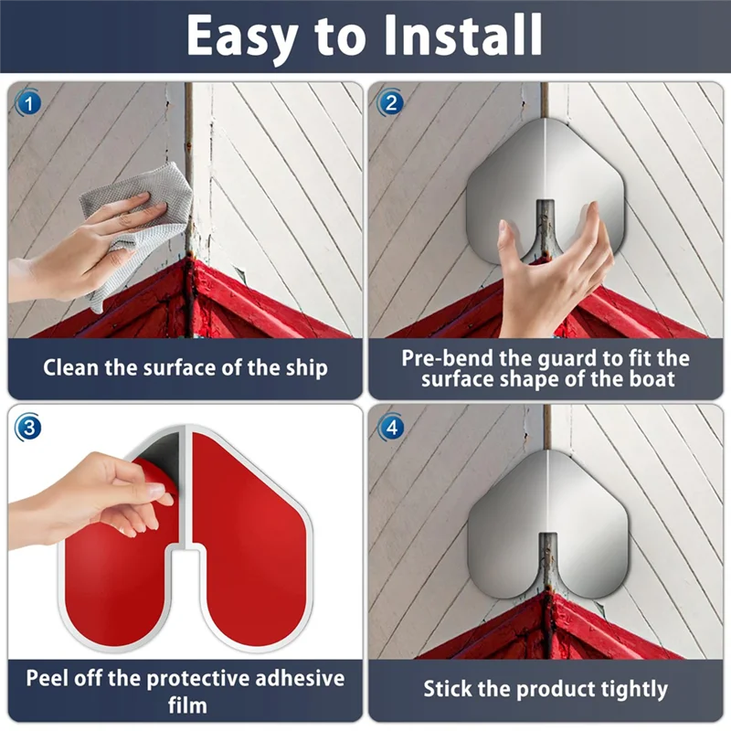 GYTB-2 個ステンレス鋼ボート用ボウガードボートボウプロテクター接着剤付きボートキールガードボート船を保護するため